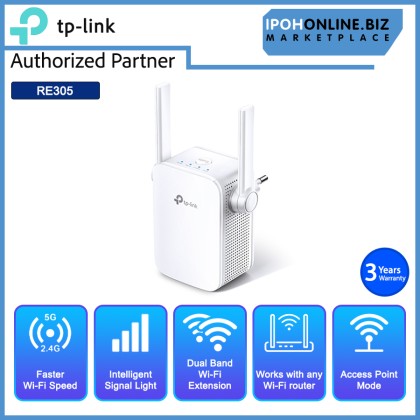 TP-LINK RE305 AC1200 Wireless Dual Band Extender WiFi Booster Repeater